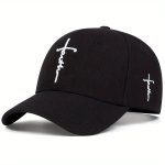 Faith Cross Embroidery Baseball Cap Hip Hop Unisex Dad Hats Lightweight Adjustable Sun Hat For Women & Men