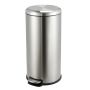 Soft Close Round Pedal Kitchen Dustbin Stainless Steel Silver 28L