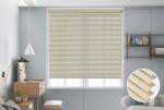 Smte-wd-quality Roller Pvc Blinds Single Layer Day Night Blinds-white 100 W X 150 L Cm With Keychain