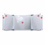 Educational Board Magnetic Whiteboard 1220 920 - White Squares - Side Panel - Option A