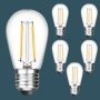 Vintage Edison Light Bulb S14 Warm White LED E27 2W 6 Pack