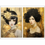 Tear Resistant Deco Print Golden Gatsby