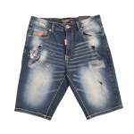 Soviet Mens Revolt Fashion Denim Shorts In Dark Indigo - Dark Indigo / 30