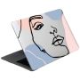 Minimalist Face Pattern Hard Shell Case For Macbook Pro 13.3- Multi-colour