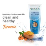 Turmeric Face Wash Deep Cleansing Gel 150G - Micro-bead Ayurvedic Herbal Cleanser For Stubborn Pimple Defending & Even Skin Tone