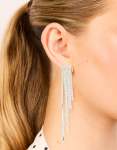 Silver Diamante Waterfall Drop Earrings
