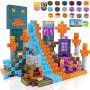 LIONFUNY150PCS Magnetic Blocks Magnetic Building Blocks Magnet Blocks For Kids Age 3-5 4-8 8-12 Stem Sensory Educational Magnet Stacking Toys Boys