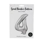 Balloon Helium Foil Silver 4 102CM F-04