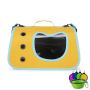 Portable Pet Carrier Bag For Cats/dogs With Collapsible Travel Bowl -yellow