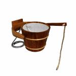 Northern Lights Group Cedar Bucket Shower System 5L Sauna Water Bucket With Hose Western Red Cedar Sauna Accessory Bucket For Sh