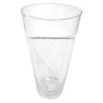 Glass Cylindrical Conical Vase Transparnet 31CM