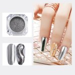 Magic Mirror Chrome Nail Powder Holographic Laser Silvery Golden Nail Powder Pigment Shinny Glitter Nail Art Dust Nail Powder Fo