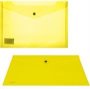 A4 Yellow Carry Folder With Press Stud On Flap Pack Of 5- Pvc Material 180 Micron Perfect For Documents And Envelopes Retail Packaging