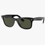 Wayfarer Nylon Sunglass Black Gradient Lens Green