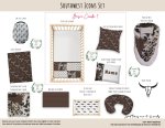 Cot Duvet Bedding Southwest Icons Set
