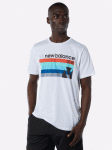 New Balance Men's Graphic Heathertech T-Shirt - White multi - Md
