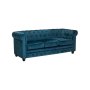 - Shapidio Velvet 3 Seater Couch - Teal