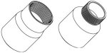 Bosch Nda-adptr-nptmet Npt-to-metric Adapter Set For Autodome Ip 5000 HD Cameras