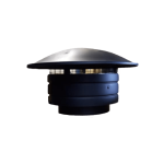 High Wind Cowl - 125MM Stainless Steel Or Black - Single Wall Pipe