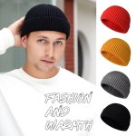 1PC Fashion Simple Warm Skullies Beanies Hat Plain Color Autumn Winter Beanie Cap Ideal Choice For Gifts