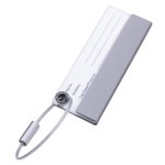 Luggage Tag With Address Field: Aluminium. Personalisable Adressat