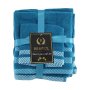 Plush 3 Piece Set - Bath Towel Hand Towel And Face Cloth - 100% Cotton - Teal