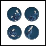 Carrol Boyes Indigo Blues Side Plate Set 4 Unique Designs Blue
