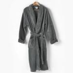 Linen House Plush Bathrobe Charcoal
