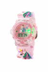 Kids Adorable 3D Unicorn Print Silicone Strap Quartz Watch