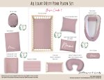 Cot Duvet Bedding All Light Dusty Pink Plain Set