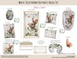 Cot Duvet Bedding Bunny White Tulip Bunny Butterfly Beige Set