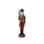Polyresin Nutcracker With Staff 15.9X15.8X60.2CM - Red & Gold
