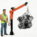 Electric Truck-mounted Crane With 5500LBS Winch 6000LBS Capacity Truck Jib Crane Folding Truck Bed Crane Alloy Steel 360 Swivel