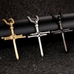 European And American Titanium Steel Casting Steel Nails Cross Men's Pendant Punk Style Men's Necklace Jewelry