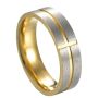 Men's Premium Polished Ring Domed Stainless Steel Infinite Cross Band