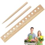 Eastrpupira Seeding Spacing Ruler With Holes Wood Spacer Tool Seeder Planting Ruler Precise Planting And Spacing For Vegetable