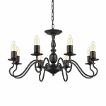 Alexandra Metal Chandelier Light Black