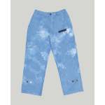 Cargo Pants In White With Blue Crush Dye - M