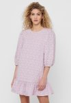Jacqueline De Yong Scarlet 3 4 Short Quilt Dress - Peach Whip MINI Flower