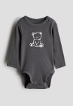 Long-sleeved Bodysuit - Grey