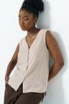 Knit Vest Top - XL Stone