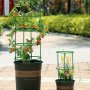 6/12PCS/SET Versatile Plant Support Stakes Durable Half-round Plastic Trellises For Climbing Flowers & Vegetables Ideal For Indoor & Outdoor Gardens