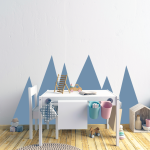 Mountain Range Wall Sticker - Blue