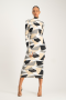 Yolanda Poloneck Bodycon Dress - Geo Print - S