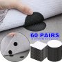 60/30/10 Pairs Strong Anti-curling Carpet Tape Non-slip Stickers Carpet Gripper Self-adhesive Double-sided Stickers