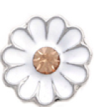 FLC141 - White Daisy Floating Locket Charm