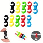 10PCS Bike Cable Clips - Rotating Hooks For Mtb & Road Bikes - Derailleur Shift Cable Brake Cable & Housing Fixing Holder Organi