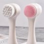 2-IN-1 Dual-action Facial Cleansing Brush - Gentle Exfoliating & Deep Pore Cleaning Soft Silicone & Bristles For Sensitive Skin