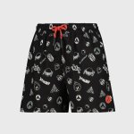 Airwalk Youth Deck Aop Shorts Black - S Black