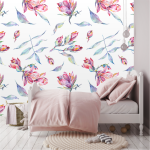 Spring Peony Wallpaper - 1.2M Wide X 3M High Non-adhesive Requires Wallpaper Glue